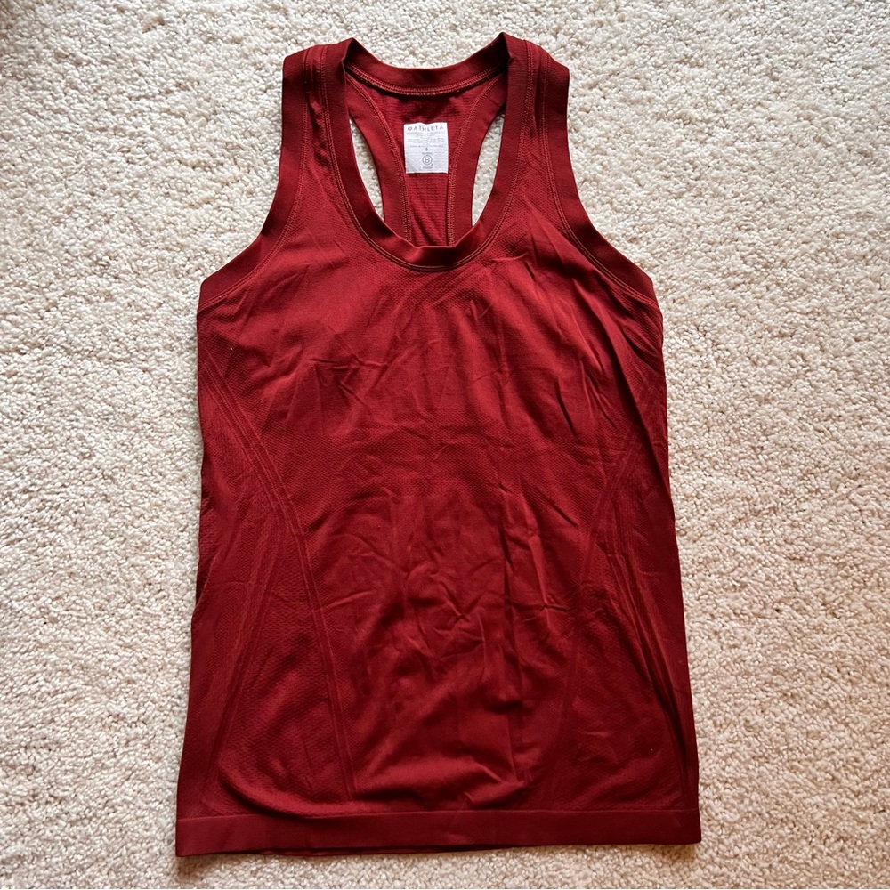 Athleta seamless momentum tank - rust red